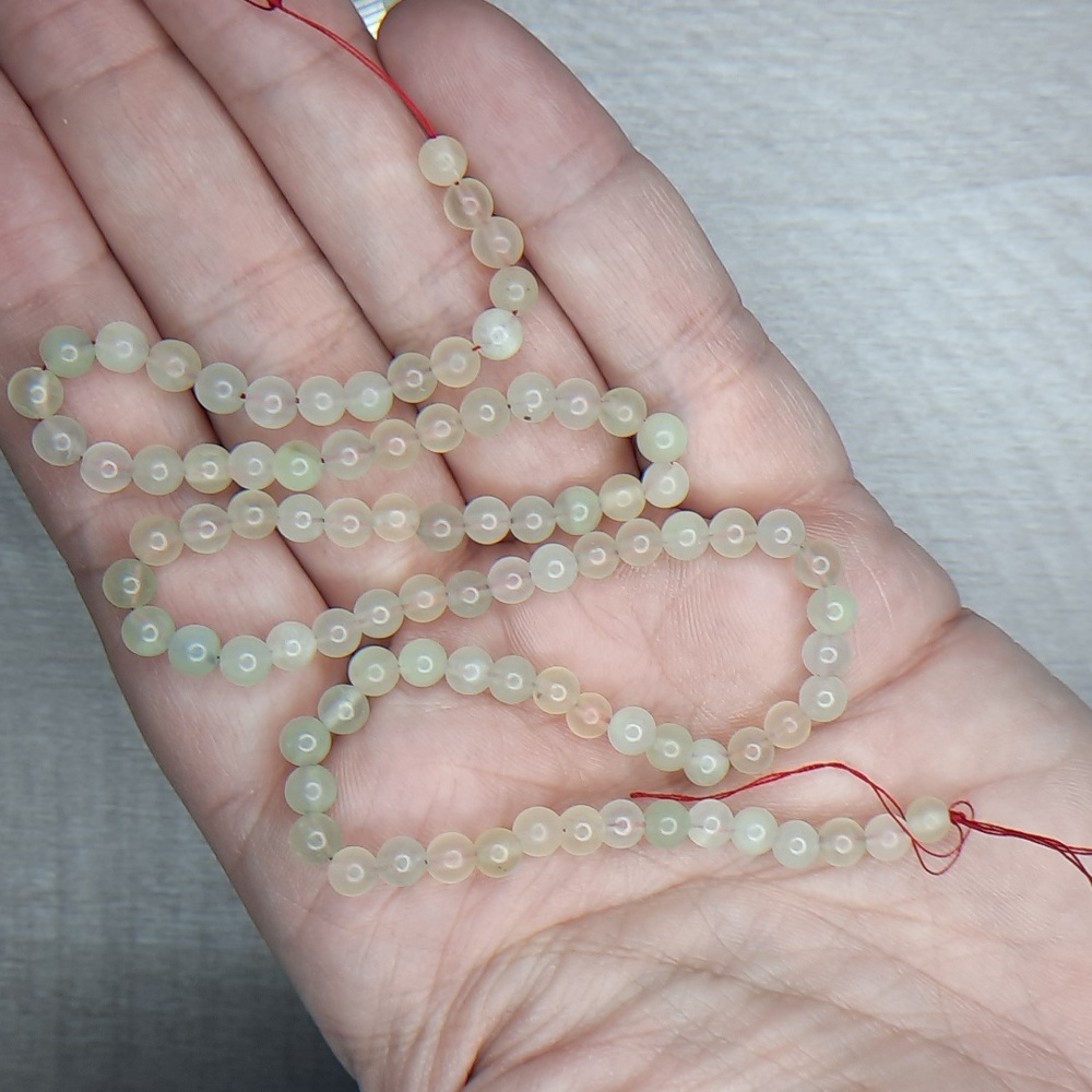 4mm Prehnite 15-inch Strand #7